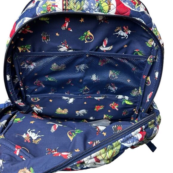 Vera Bradley Campus Backpack Snow Globes NWT - Picture 6 of 8